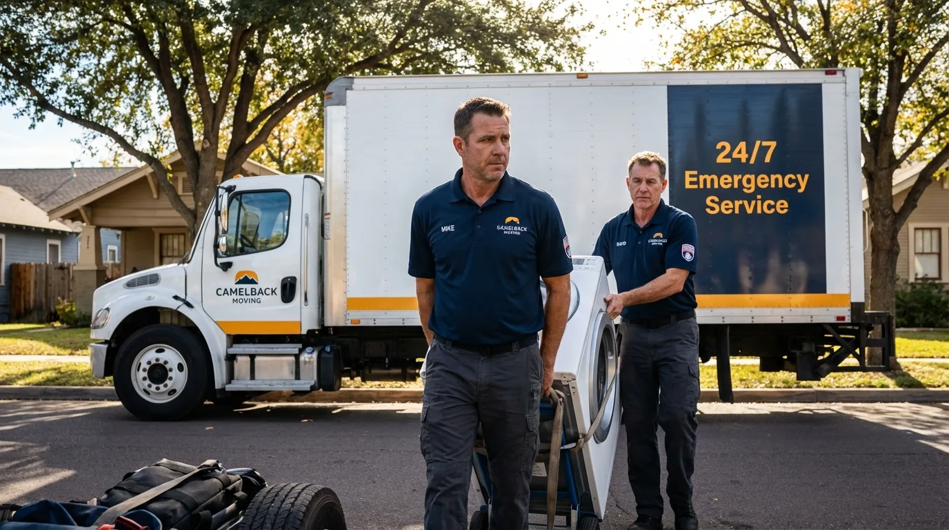 CamelBack Moving crew loading furniture in Rush Springs, OK